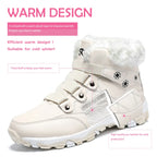 Womens Winter Boots Warm Fur Lined Snow Boots Comfortable Ankle Booties Outdoor Hiking Boots for Women