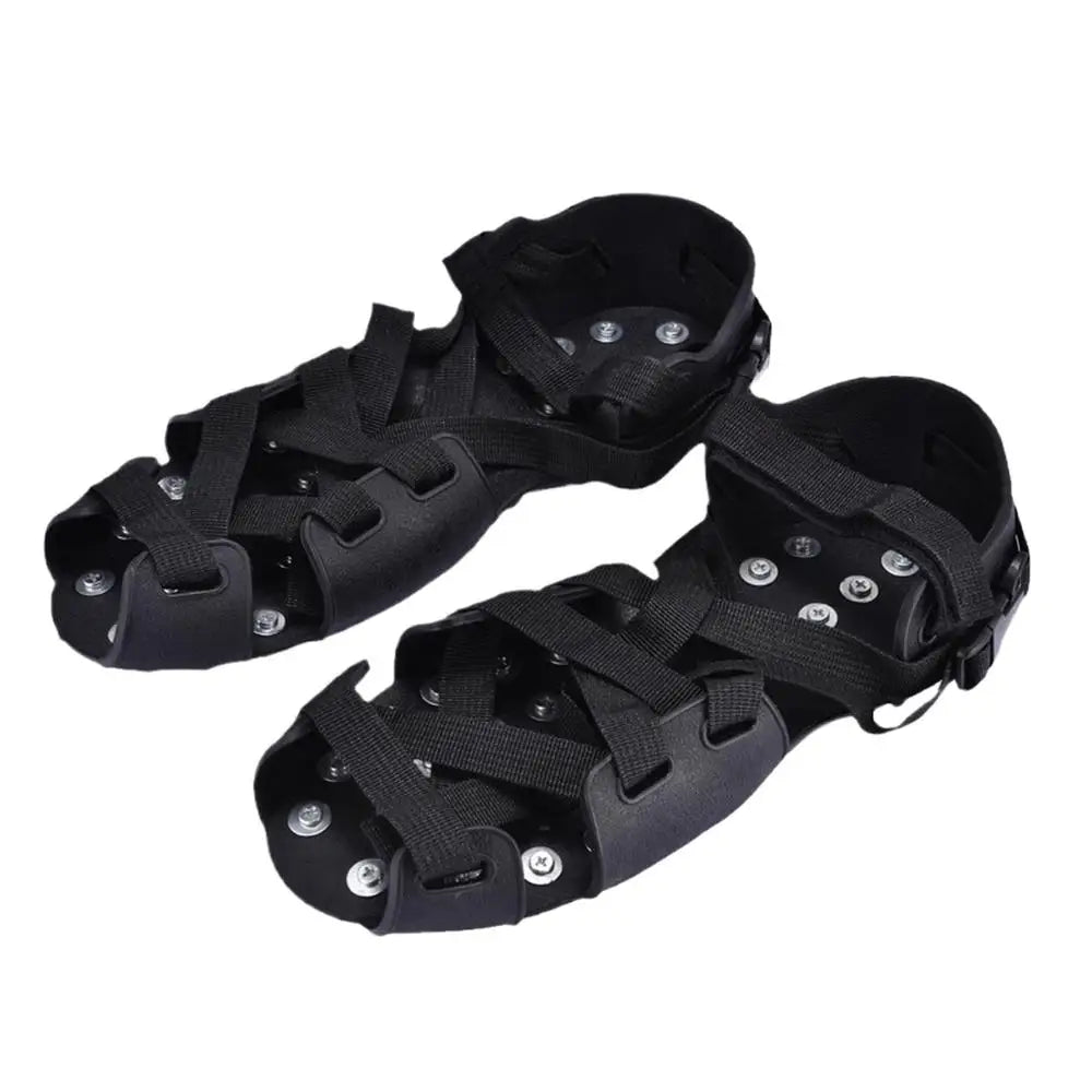 Crampons For Hiking Boots 32-Spikes Crampons Ice Cleats Traction Snow Grips Winter Ice Snow Grips Traction Cleats For Walking