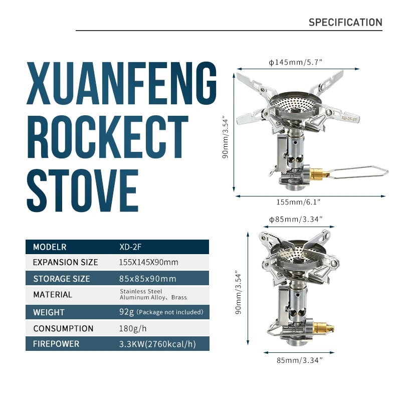 Adjustable mini Camping accessories portable camping gas Stove