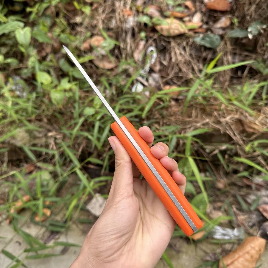 AGK High Hardness Straight Knife Lightweight and Durable Two-handed Design Outdoor Camping Survival Adventure Cutting Knife