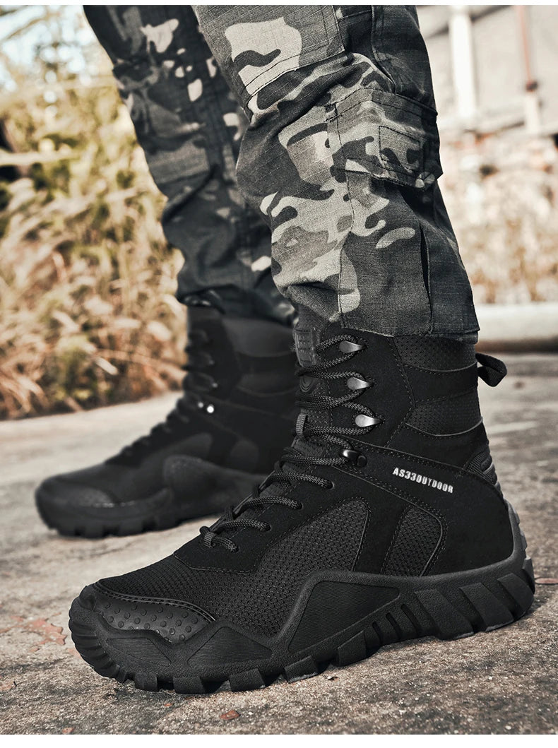 Men's waterproof hiking boots, lightweight outdoor work boots, stylish and durable hiking boots