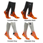 Unisex Battery Heated Socks Breathable 3 Level Temperature Rechargeable Heated Socks Cozy Cold-Proof for Camping Fishing Cycling