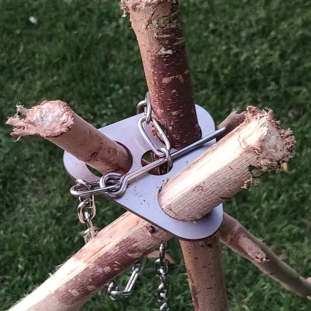 Portable Outdoor Barbecue Tripod Hanging Rack