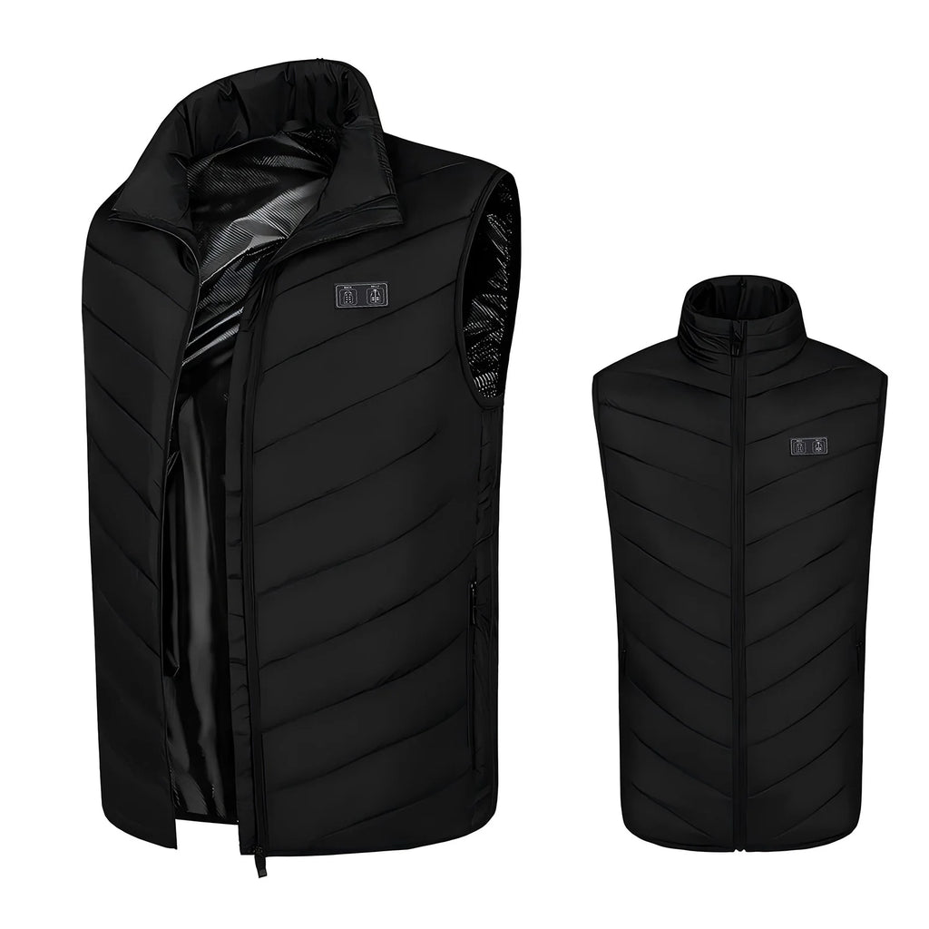 Womens Heated Vest 5 in 1 Smart Controller Lights-out Design, Electric Heated Jackets (Battery Pack Not Included)