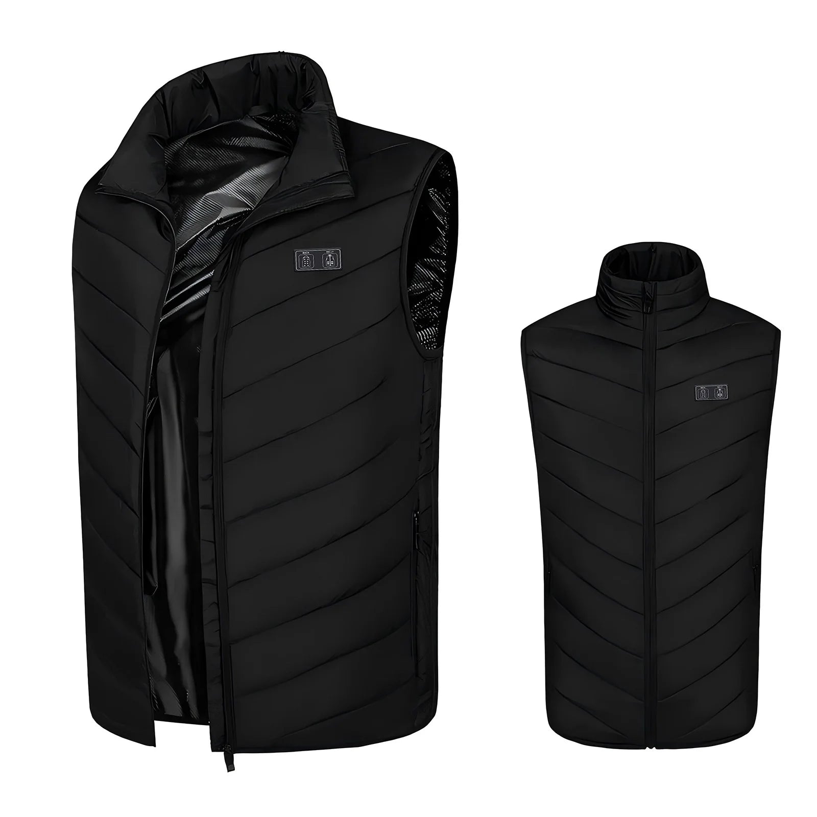 Womens Heated Vest 5 in 1 Smart Controller Lights-out Design, Electric Heated Jackets (Battery Pack Not Included)