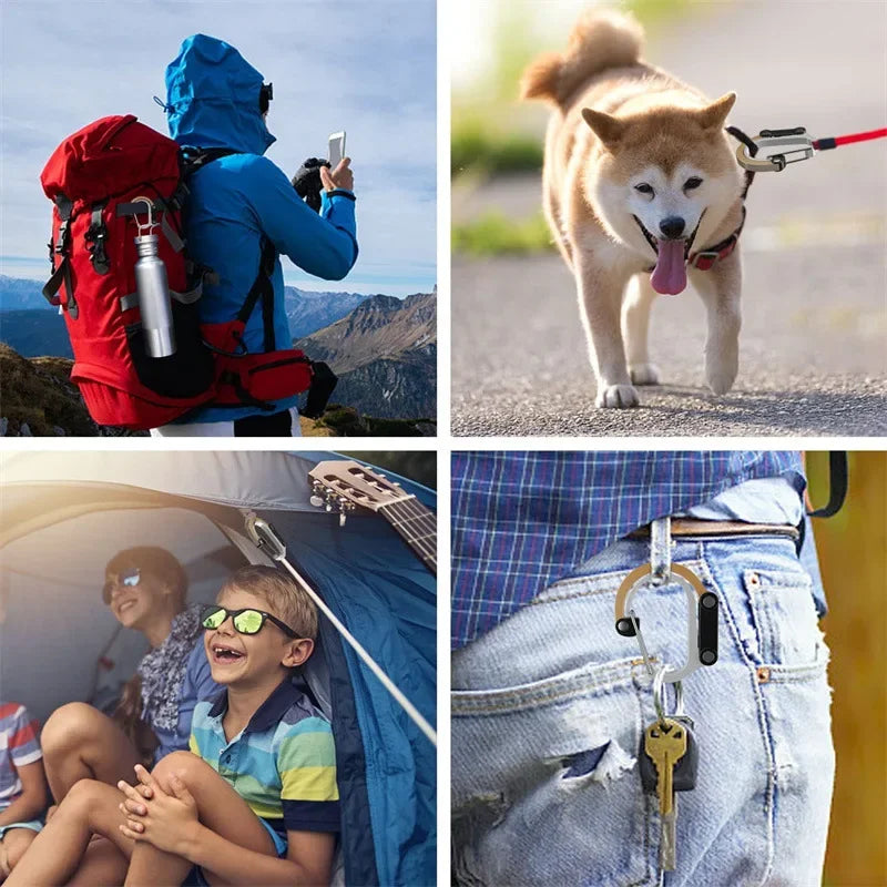 Carabiner Rotating Hook Clip Non-Locking Strong Clips