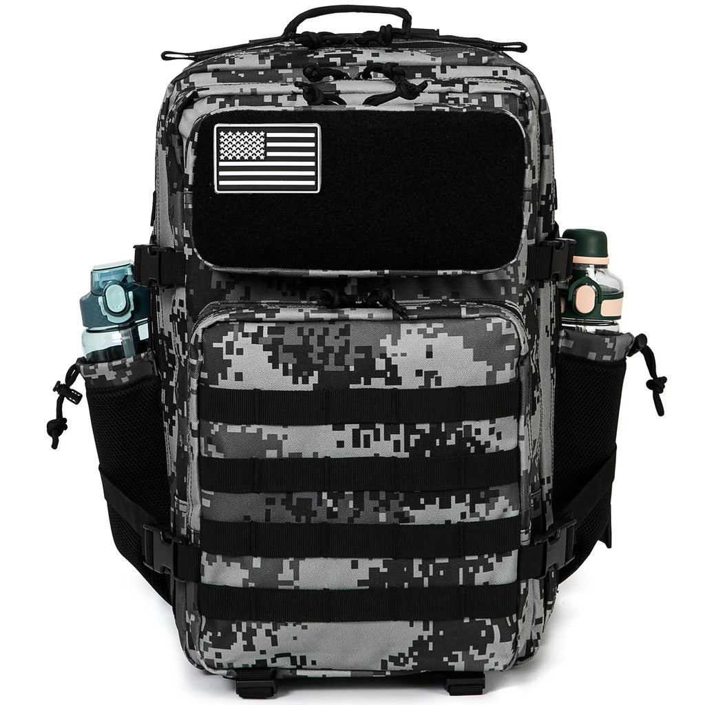 45L Tactical Backpack Hunting Rucksack with Dual Cup Holders  Outdoor camping equipment back pack