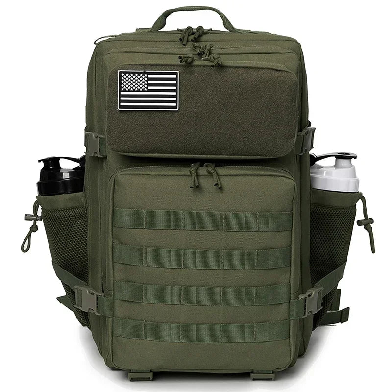 45L Tactical Backpack Hunting Rucksack with Dual Cup Holders  Outdoor camping equipment back pack