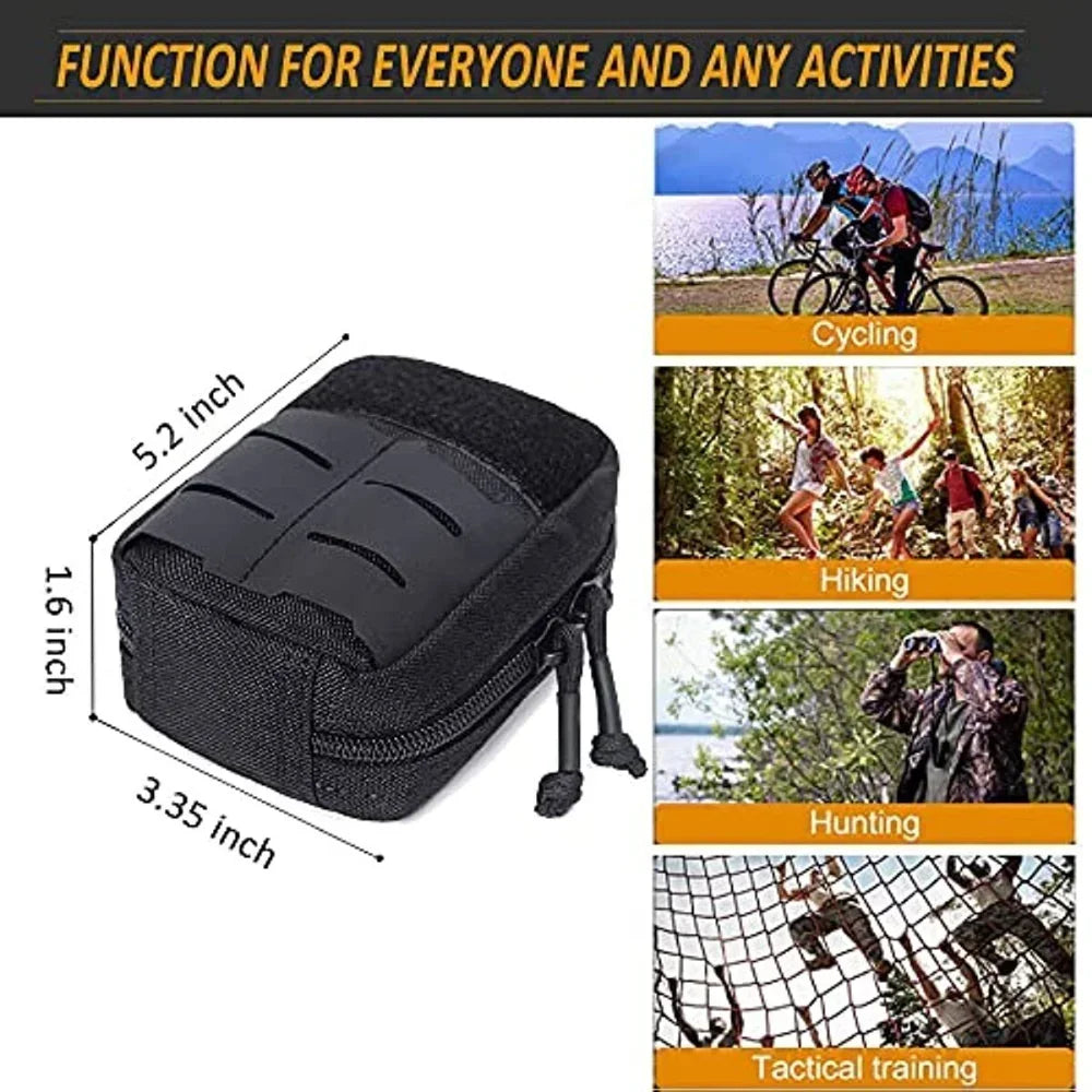Tactical Molle Medical First Aid Kit Pouch Tool Kit Pouch EDC Utility Belt Bag Outdoor Hiking Mergency Survival Bag