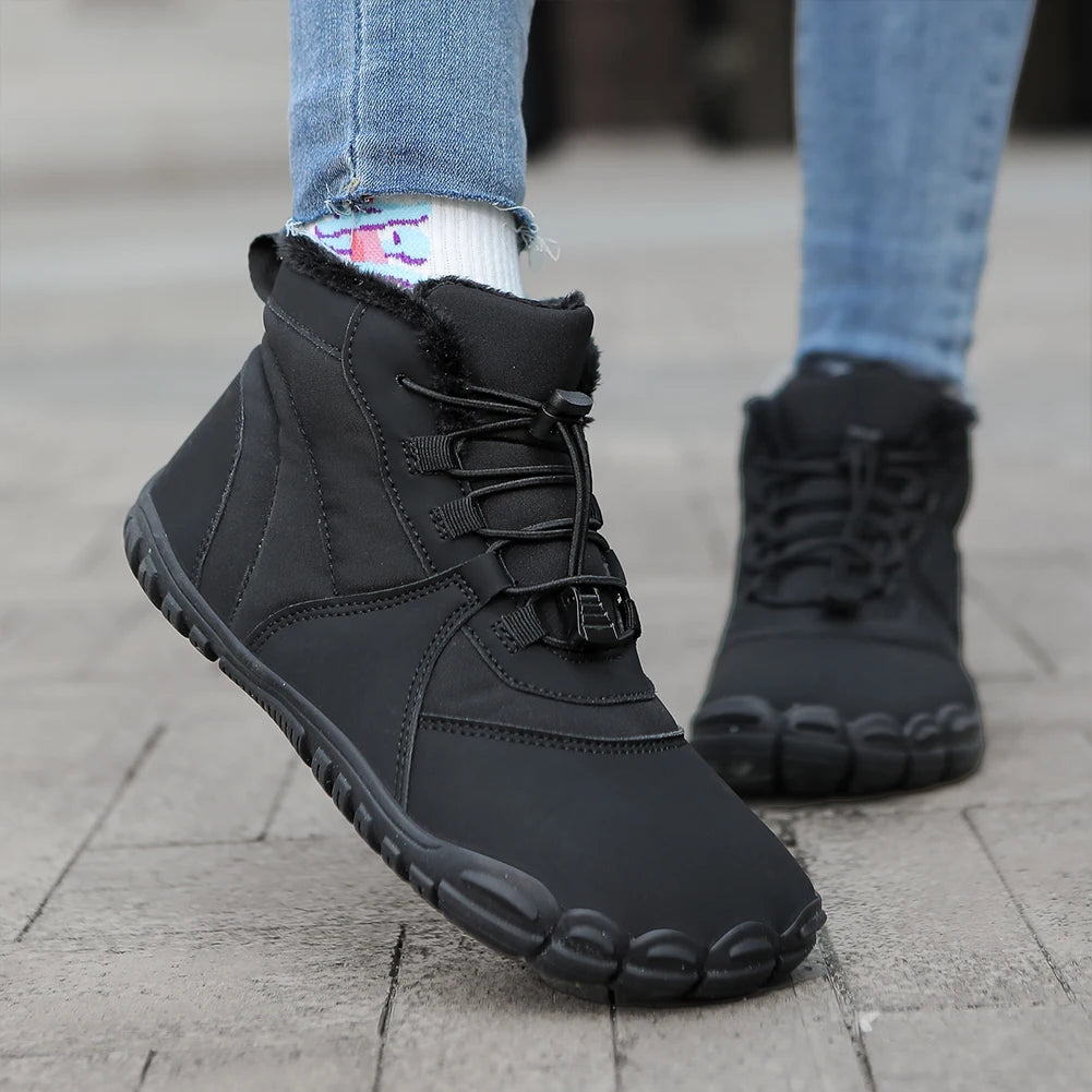 Winter Snow Boots Barefoot Hiking Shoes Anti Slip Cold-Proof Trekking Shoes Lightweight High-Top Booties for Men Women