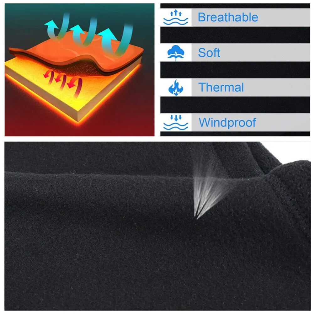Winter Neck Warmer Gaiter Adjustable Scarf Hiking Cycling Sports Windproof Fleece Ski Face Mask for Men Women Cold Weather