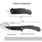 Outdoor Flipper 440C Blade Portable Utility Sharp Tactical Hunting Knife Self Defense Rescue Folding Knife with Clip