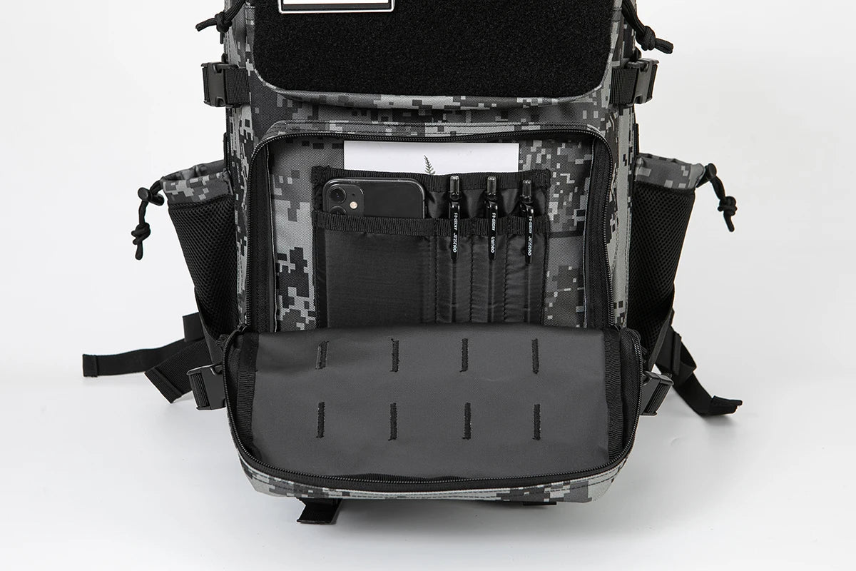 45L Tactical Backpack Hunting Rucksack with Dual Cup Holders  Outdoor camping equipment back pack