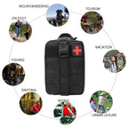 1000D Molle Ifak Pouch Rip Away Tactical Away Medical Pouch Empty Military First Aid Pouch Bag Only for Camping Hiking Travel