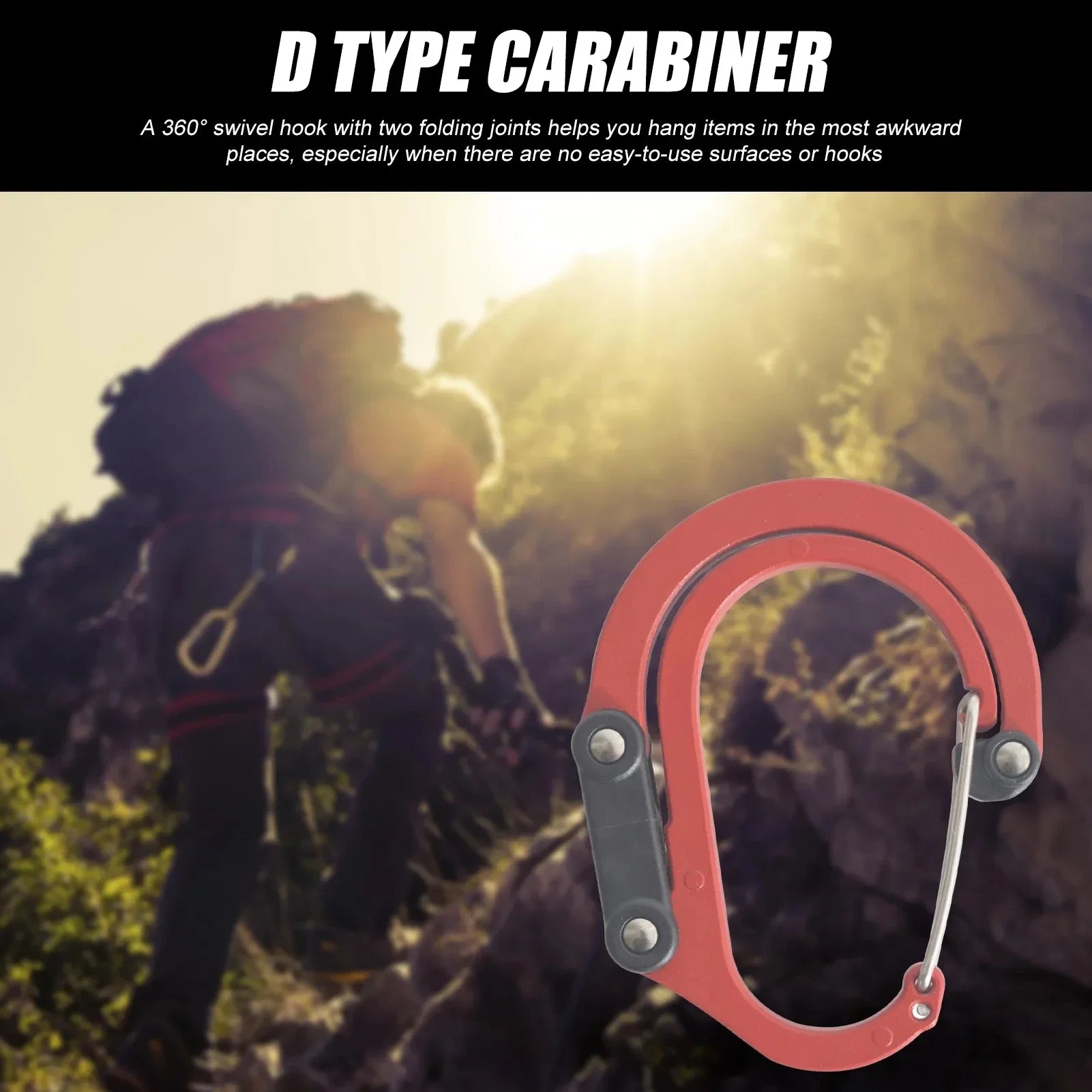 Carabiner Rotating Hook Clip Non-Locking Strong Clips
