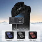 Womens Heated Vest 5 in 1 Smart Controller Lights-out Design, Electric Heated Jackets (Battery Pack Not Included)