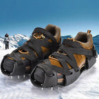 Crampons For Hiking Boots 32-Spikes Crampons Ice Cleats Traction Snow Grips Winter Ice Snow Grips Traction Cleats For Walking