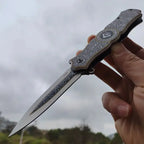 BlossomEDC Folding Pocket Knife 3D Chrysanthemum Design, Stainless Steel EDC Knife for Men, Lightweight & Durable (4.7oz, 7.95")