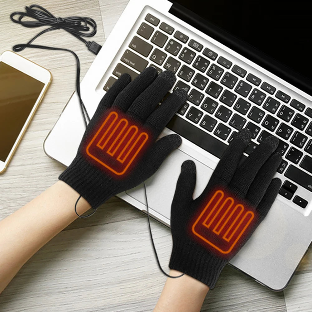Electric Heated Gloves Winter Gloves Motorcycle Bicycle Snowboard Thermal Windproof Gloves Warm Touch Screen Full Finger Gloves