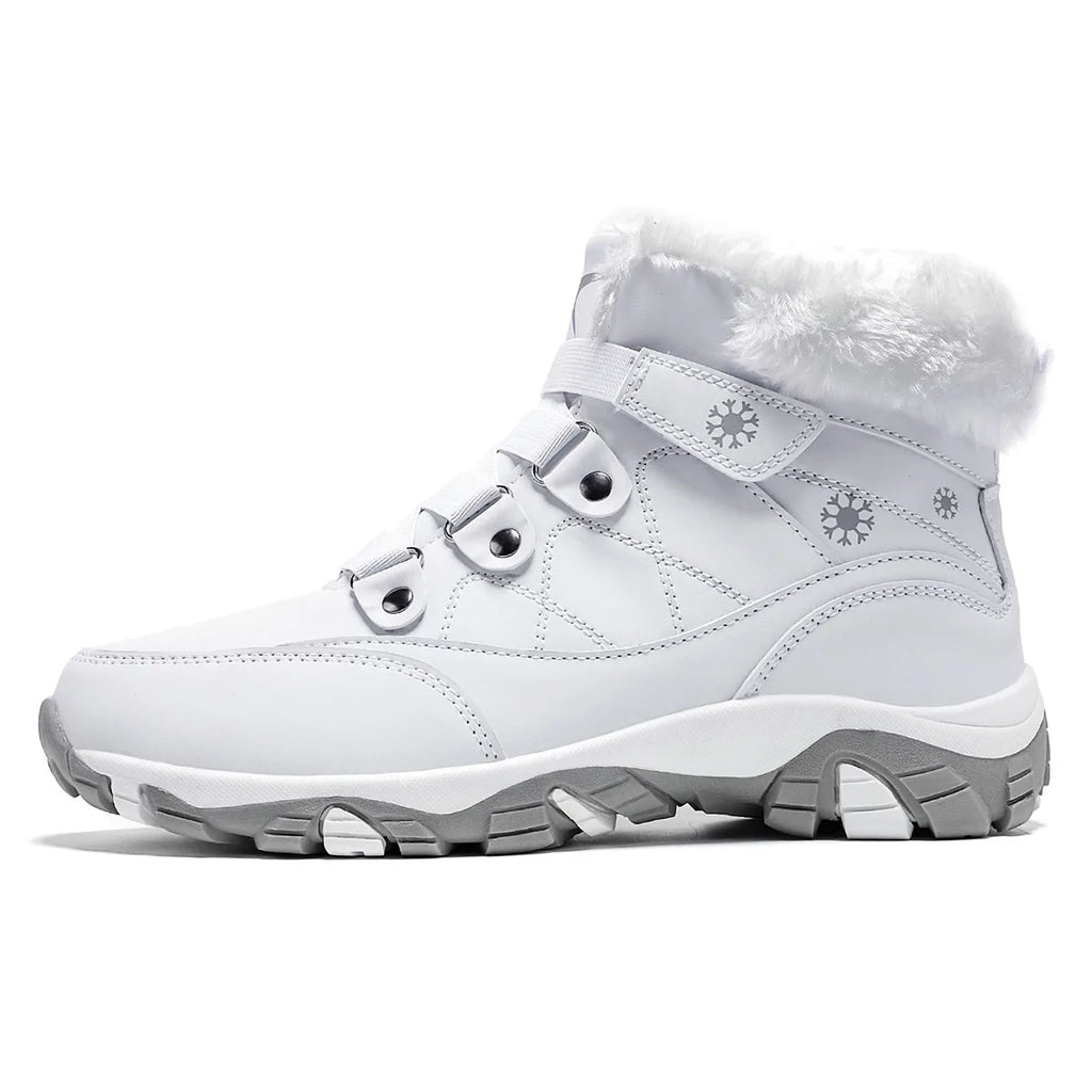 Womens Winter Boots Warm Fur Lined Snow Boots Comfortable Ankle Booties Outdoor Hiking Boots for Women