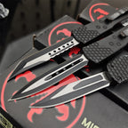 F156 Pocket Knife Black Zinc Alloy Handle for Multifunctional Outdoor Self-defense Camping EDC Survival Tool Knives Gift for Men