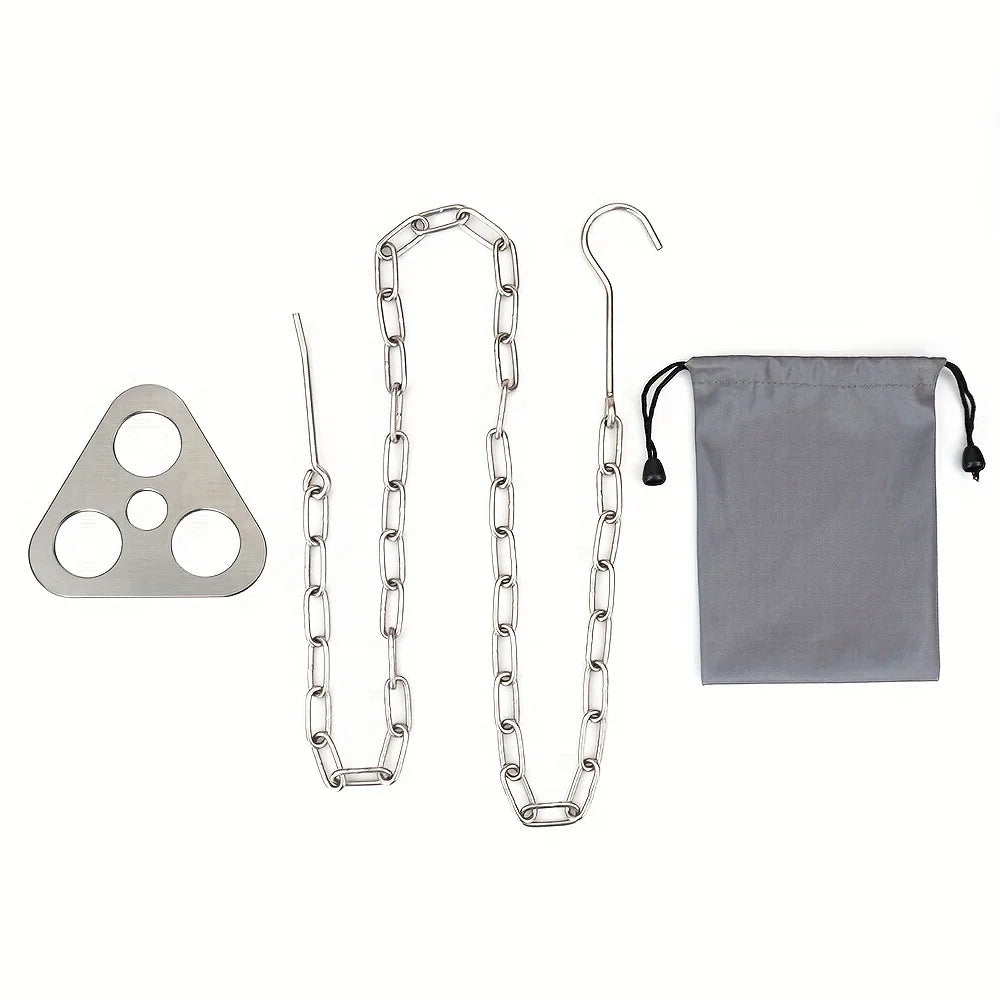 Portable Outdoor Barbecue Tripod Hanging Rack