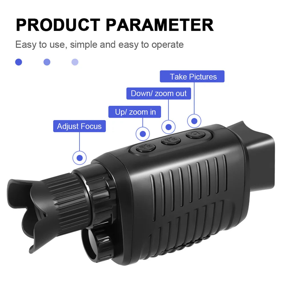 R7 Digital Night Vision Monocular Telescope 5X Zoom Outdoor Full HD Infrared Night Goggles