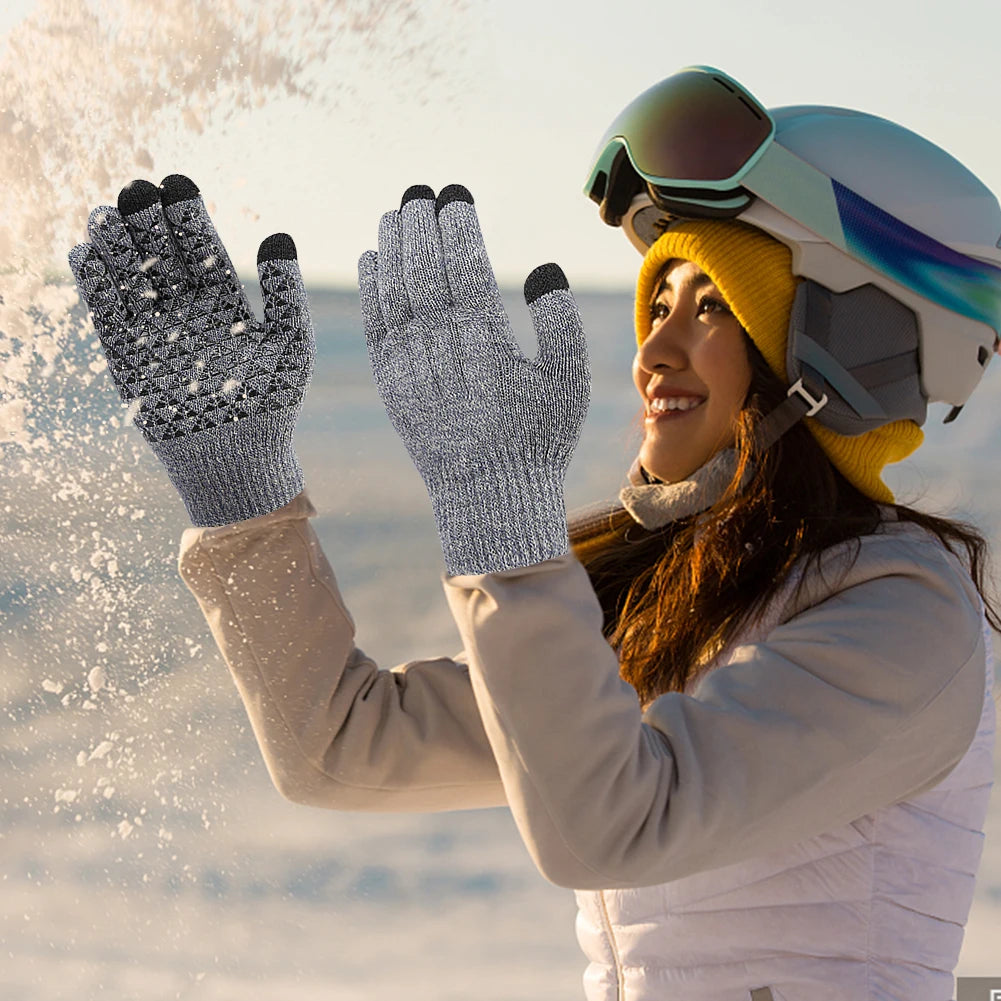 Electric Heated Gloves Winter Gloves Motorcycle Bicycle Snowboard Thermal Windproof Gloves Warm Touch Screen Full Finger Gloves