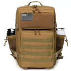 45L Tactical Backpack Hunting Rucksack with Dual Cup Holders  Outdoor camping equipment back pack