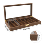Knife Display Case Knife Storage Box Knife Display Case Organizer Collection Box Glass Metal Flannelette Walnut Color/Black