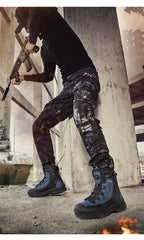 Men's mountain climbing motorcycle boots, outdoor hiking boots, fashionable boots