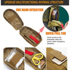Tactical Medical First Aid Kit Rip-away EMT IFAK Survival Molle Pouch Empty Bag 1000D Tourniquet Holder Waist Bag