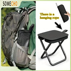 1 Portable Folding Camping Stool (with Storage Bag) - Compact, Lightweight, Sturdy and Durable