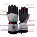 1Pair Heated Gloves Anti-Slip Electric Winter Heating Gloves Rechargeable Waterproof for Outdoor Climbing Hiking Skiing Cycling