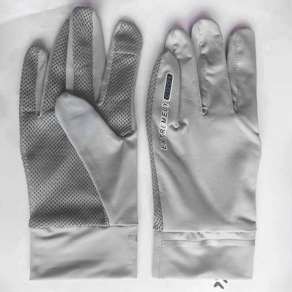Lady Sunscreen Ice Silk Gloves Cycling Gloves Breathable Motorcycle Gloves Bicycle Gloves for Golf Driving Riding Fishing Hiking