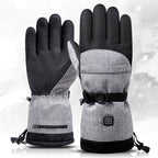 1Pair Heated Gloves Anti-Slip Electric Winter Heating Gloves Rechargeable Waterproof for Outdoor Climbing Hiking Skiing Cycling
