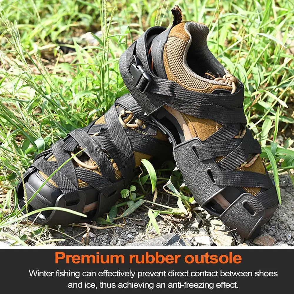 Crampons For Hiking Boots 32-Spikes Crampons Ice Cleats Traction Snow Grips Winter Ice Snow Grips Traction Cleats For Walking