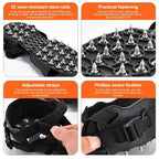 Crampons For Hiking Boots 32-Spikes Crampons Ice Cleats Traction Snow Grips Winter Ice Snow Grips Traction Cleats For Walking