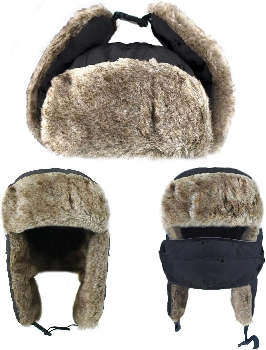Winter Windproof Thermal Hat Ski Hunting Ear Flaps Cap with Removable Face Mask