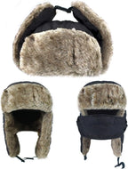 Winter Windproof Thermal Hat Ski Hunting Ear Flaps Cap with Removable Face Mask