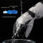 1Pair Heated Gloves Anti-Slip Electric Winter Heating Gloves Rechargeable Waterproof for Outdoor Climbing Hiking Skiing Cycling