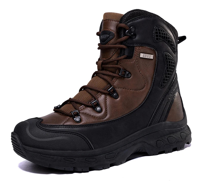Men's mountain climbing motorcycle boots, outdoor hiking boots, fashionable boots