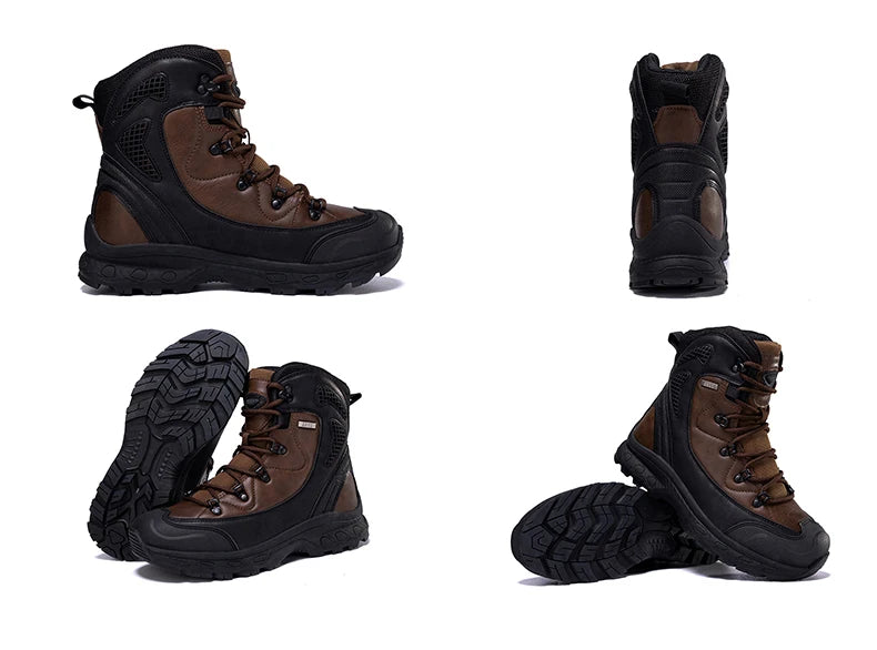 Men's mountain climbing motorcycle boots, outdoor hiking boots, fashionable boots