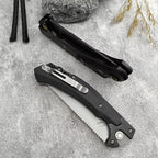 Outdoor Flipper 440C Blade Portable Utility Sharp Tactical Hunting Knife Self Defense Rescue Folding Knife with Clip