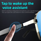 New noise reduction smart glasses, wireless calls, music playback, touch voice assistant, stylish blue light blocking sunglasses
