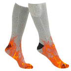 Unisex Battery Heated Socks Breathable 3 Level Temperature Rechargeable Heated Socks Cozy Cold-Proof for Camping Fishing Cycling
