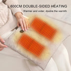 Electric Hand Warmer Electric Heated Gloves 3 Heating Level Hand Warmer Pouch USB Charging Soft Heating Mitts for Winter