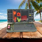 Carp Fishing Organizer Box Portable Fly Fishing Tackle Storage Box Magnetic Multifunction Compartments Fishing Gear Accessories