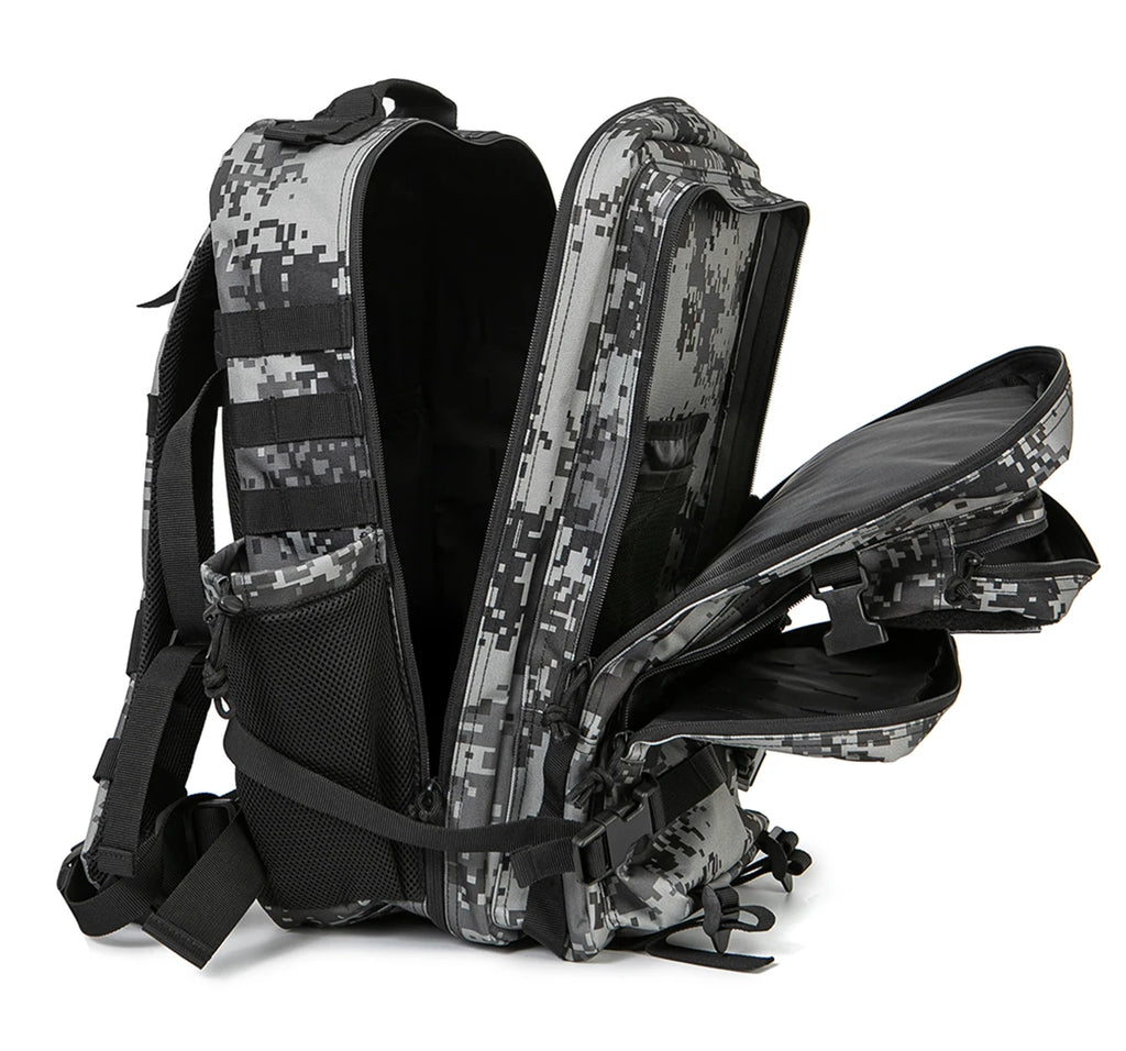 45L Tactical Backpack Hunting Rucksack with Dual Cup Holders  Outdoor camping equipment back pack