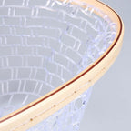 Landing Fish Net Fishing Hand Nets with Clear Rubber Mesh Netting Wooden Handle Fly Fishing Equipment for Catch and Release
